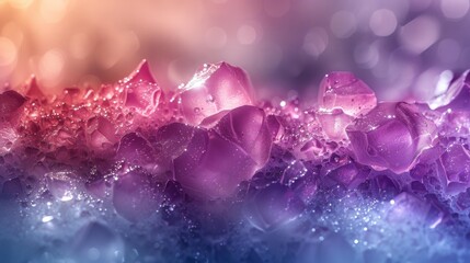 Purple and Pink Amethyst Crystals with Waterfall Effect