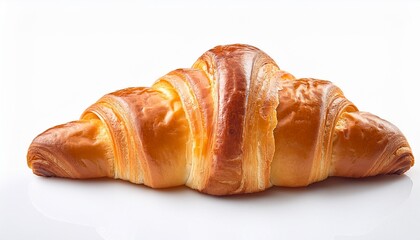 baked croissant on isolated background