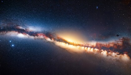 Wall Mural - stunning milky way galaxy in deep space with brilliant star clusters and cosmic lights