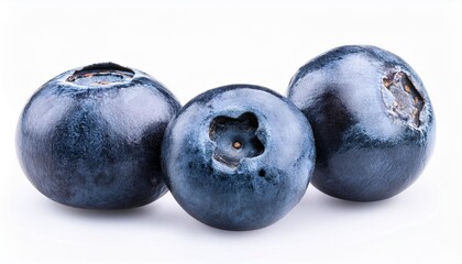 Wall Mural - extreme blueberry close up isolated on white