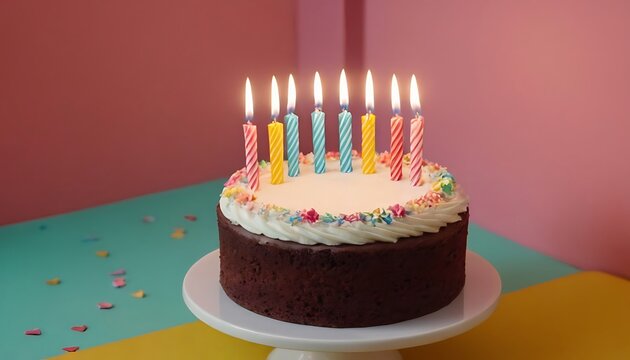 happy birthday design with cake with the words 