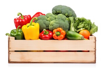 Canvas Print - Vegetable box broccoli plant.