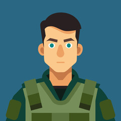 soldier in uniform vector illustration