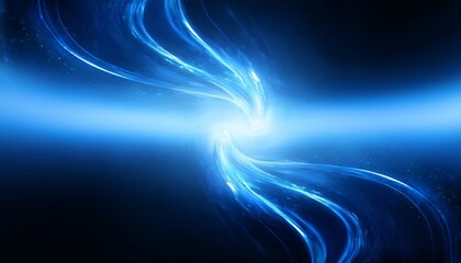 Wall Mural - abstract blue light overlay