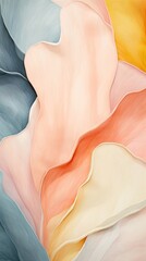 Canvas Print - Pastel flowers abstract painting petal.