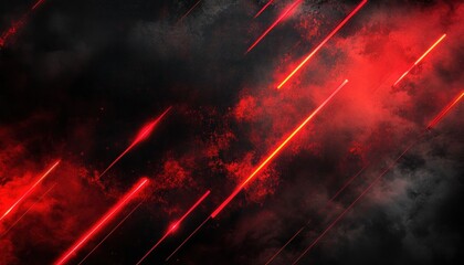 Wall Mural - red laser beams background crossing diagonal lines abstract