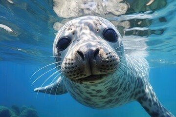 Poster - Seal animal mammal fish.