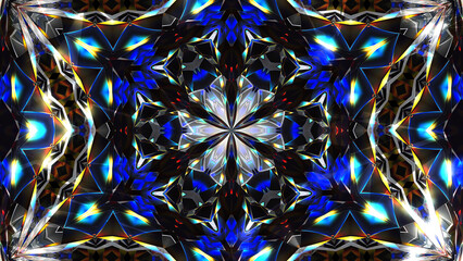 Wall Mural - Abstract kaleidoscope background, Unique kaleidoscope flower.