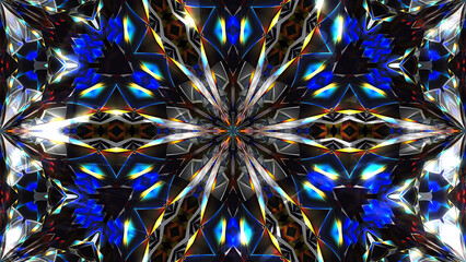 Wall Mural - Abstract kaleidoscope background, Unique kaleidoscope flower.