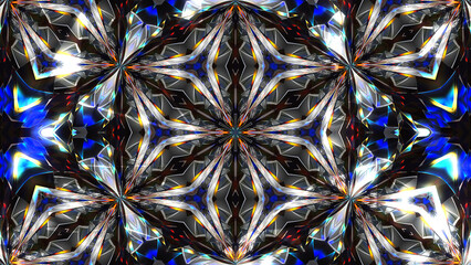Wall Mural - Abstract kaleidoscope background, Unique kaleidoscope flower.