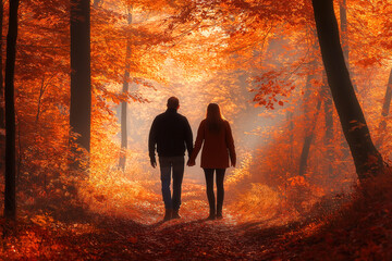 Poster - Autumn Couple