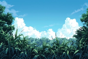 Poster - Illustration vegetation landscape backgrounds outdoors nature.