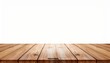 © William - empty wood top table on isolated white background included clipping path