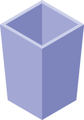 Poster - Empty square container with an open top is standing up