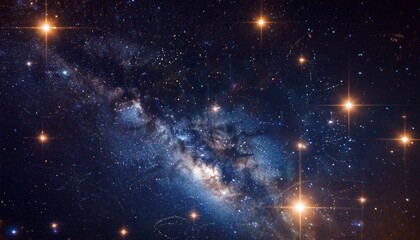 Wall Mural - luminous stars background in the universe