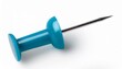 © William - cyan sewing push pin with shadow isolated
