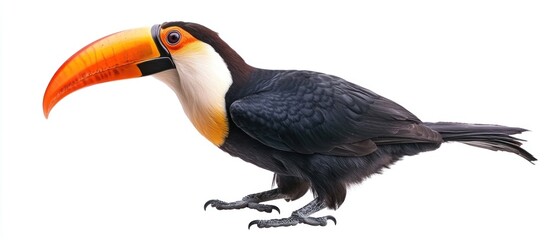 A Toucan with a Large, Colorful Beak