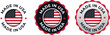 © Muhammad - Made in the USA labels icon, made in the USA logo, USA flag , American product emblem, Vector illustration
