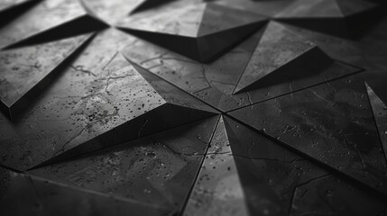 Poster - Black triangle abstract background. Grunge texture. For 3D rendering.