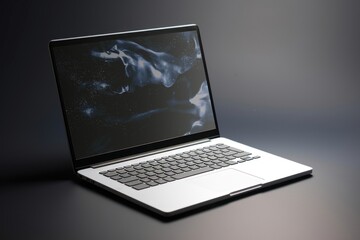 Wall Mural - Black computer laptop, design resource