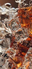 Canvas Print - Ice cubes in cola