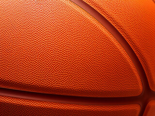 Detailed close-up of a basketballs texture