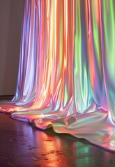 Sticker - Shimmering fabric drapes