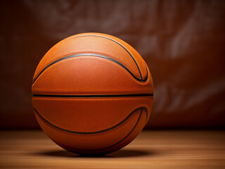 Wall Mural - Aged basketball against a white background