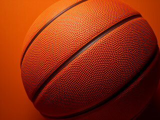 Wall Mural - Close-up of an orange basketball ball texture