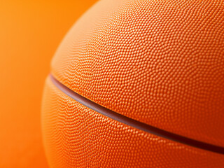 Wall Mural - Close-up of an orange basketball ball as a background