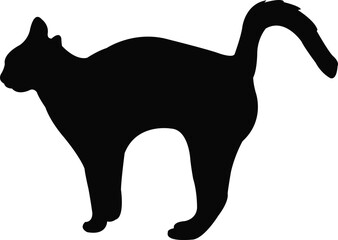 Sticker - a cat body silhouette vector