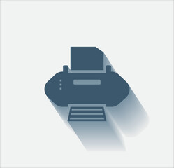 Aufkleber - Vector dark color icon with shadow on light background