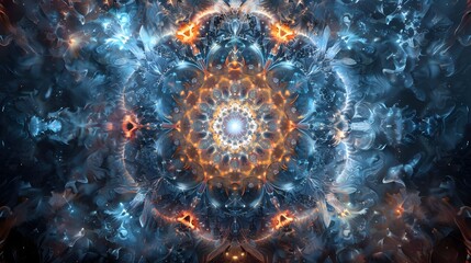 Poster - a time crystal exhibiting periodic behavior with intricate patterns that repeat in both space and time, creating a mesmerizing display of temporal symmetry.