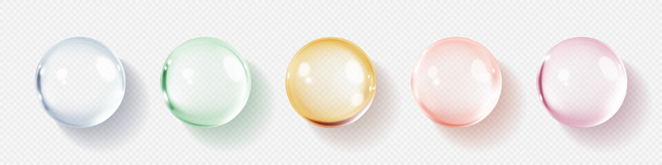 collagen serum or essence drops. collagen serum bubbles. cosmetic essence. concept skincare cosmetic