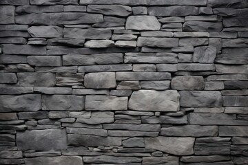 Canvas Print - Grey flagstone wall architecture backgrounds.