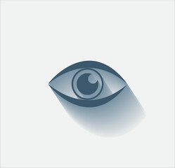 Fototapete - Vector dark color icon with shadow on light backghround