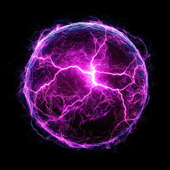 Energy Ball and Plasma Sphere, Electric Lightning and Light Flash Sparks - Magic Lightning Discharge, Intense Energy Burst, Glowing Electrical Storm, Powerful Energy Orb, Dynamic Flash Effect