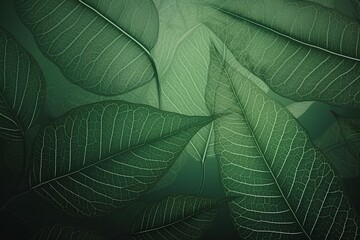 Canvas Print - green leaves background