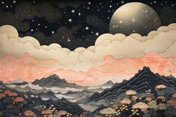 Wall Mural - Sky at dawn art astronomy outdoors.