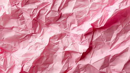 Aufkleber - This composition features a textured surface of crumpled pink paper with visible creases and folds, creating a dynamic and tactile visual experience