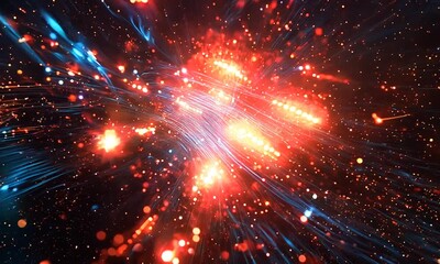 Wall Mural - Abstract Light Burst in Space
