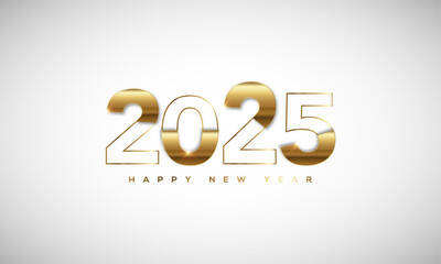 Wall Mural - 2025 Happy New Year Greeting Card