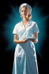 Poster - A Nurse is polite standing nurse hospital adult.