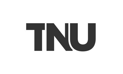 Poster - TNU logo design template with strong and modern bold text. Initial based vector logotype featuring simple and minimal typography. Trendy company identity.