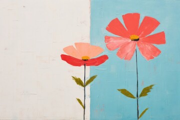 Wall Mural - Flower art painting petal.