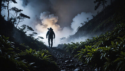 Cloud Forest Mysteries in Foggy Winter: The Pioneer's Pilgrimage Surrounded in Landslide