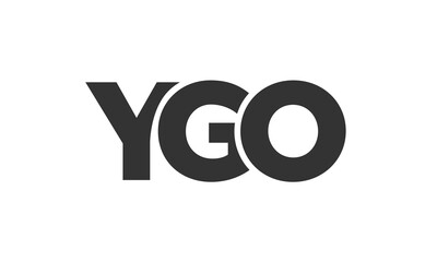 YGO logo design template with strong and modern bold text. Initial based vector logotype featuring simple and minimal typography. Trendy company identity.