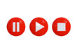 © nai - Play, pause and stop icon, media button icons.