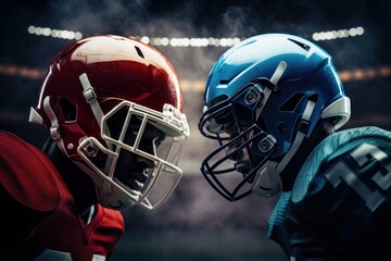 Poster - American Football football stadium helmet.