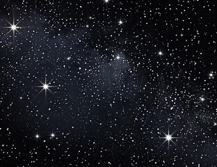Wall Mural - twinkling stars in night sky
